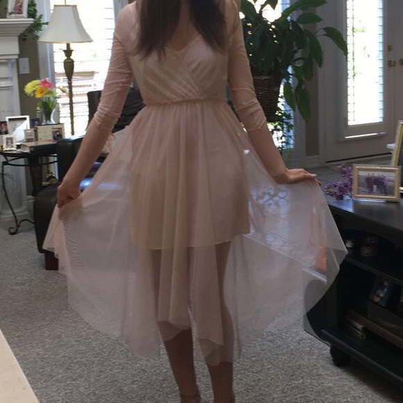 Topshop Wrap Mesh Midi Dress - Picture 2 of 4